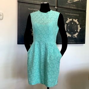 NANETTE LEPORE MINT BLUE/GREEN SLEEVELESS DRESS WITH POCKETS SIZE 10
